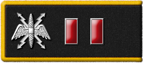 Гипотетический облик проектной петлицы войск связи согласно «Проекту центральных управлений о цвете 
	петлиц и окантовок» 1928 года, в данном случае командира отдельного радиотехнического батальона. Рисунок Кирилла Васильева