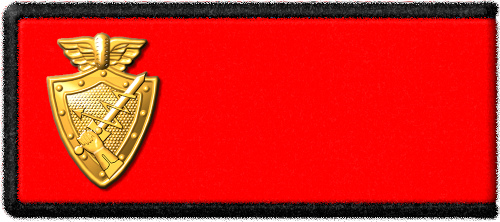 Гипотетический облик проектной петлицы мотомехвойск РККА согласно предложению ГУ РККА от 10 
	сентября 1928 г. и ведомости цветов приборного сукна и окантовки из проекта «Положения о форме одежды военнослужащих РККА» 1930 года. Рисунок Кирилла Васильева