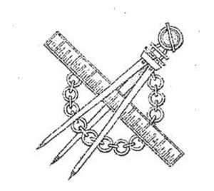 Изображение знака межевого ведомства 
	для ношения на фуражке учеников землемерных училищ образца 1913 г.