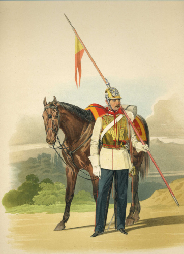 Рисунок 4. Учебный рядовой кирасирского 
	эскадрона Образцового кавалерийского полка (в парадной строевой форме). 10 сентября 1856 г.